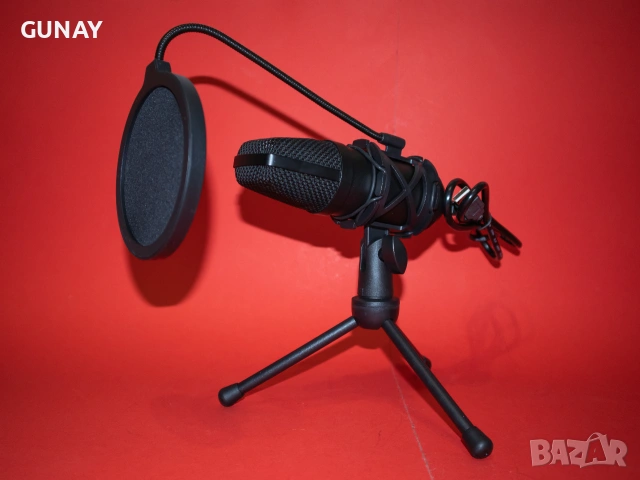 Sandberg Condenser USB Microphone 126-09 Кондензаторен Студиен Микрофон Стрийм Гейминг PC, снимка 8 - Микрофони - 55080759