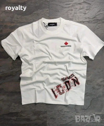 DSQUARED2 Icon Нова Бяла Мъжка Тениска 