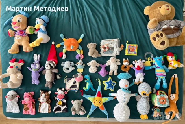 Цял кош с плюшени и меки играчки