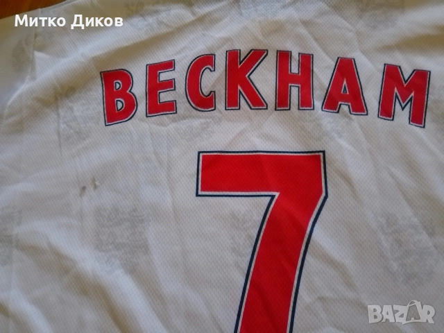 Англия футболна фенска тениска #7 Дейвид Бекъм размер Л, снимка 7 - Футбол - 54341709