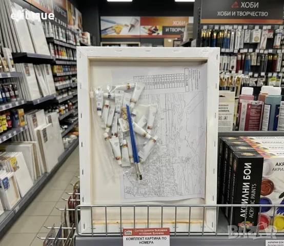 Картина за рисуване по номера с рамка 40x50 см
