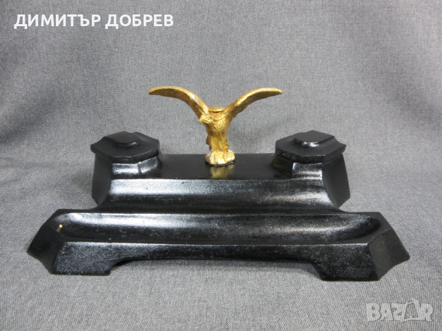 СТАРА РЕТРО МЕТАЛНА НАСТОЛНА МАСТИЛНИЦА