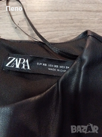 Кожена Рокля Zara, снимка 2 - Рокли - 55164559