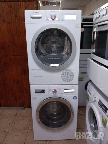 Комплект пералня и сушилня с термопомпа Бош Bosch Home Professional 8кг А+++ с две години гаранция!, снимка 10 - Перални - 54898823
