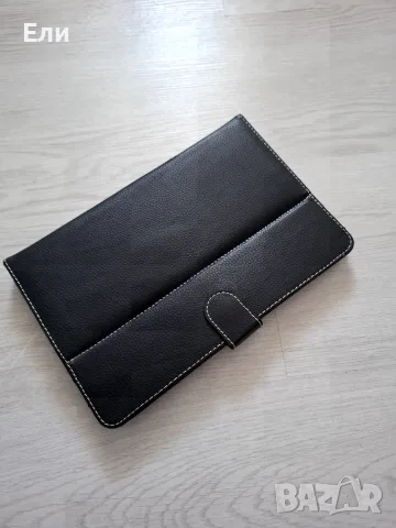 Черен кожен калъф за таблет 10"