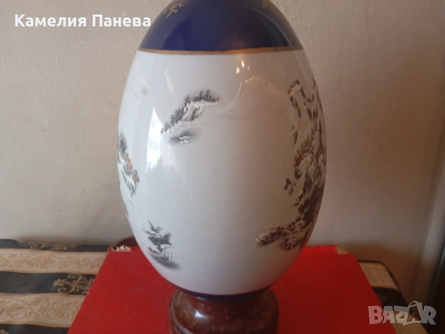 Порцеланова декорация яйце, снимка 3 - Други ценни предмети - 54839571