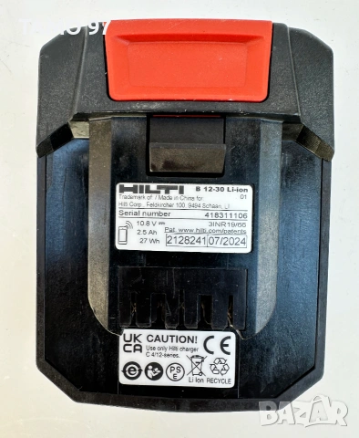 Hilti B 12-30 Li-ion - Акумулаторна батерия 12V като нова!, снимка 4 - Други инструменти - 55274815