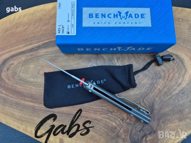 Сгъваем нож Benchmade VALET 485-1, M390.,карбон, снимка 10 - Ножове - 55575069
