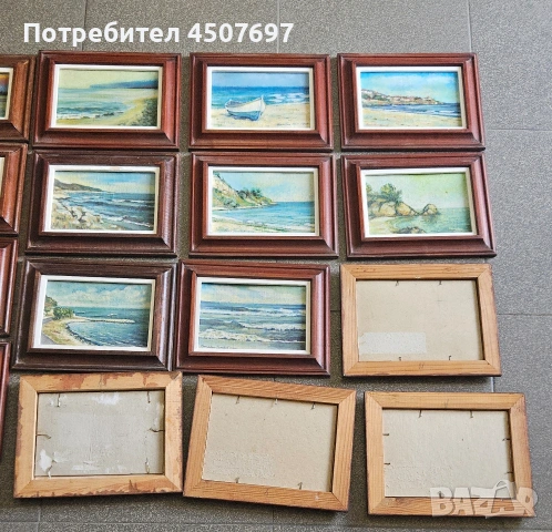 Колекция 16 бр. оригинални морски миниатюри худ. Костадин Петков (Коцето), снимка 8 - Антикварни и старинни предмети - 54905094