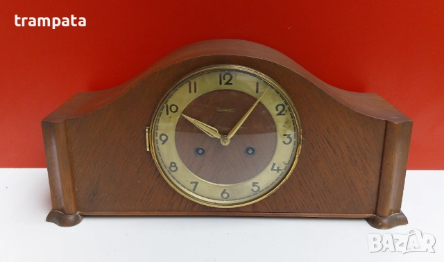 НАЙ ДОБРАТА ОФЕРТА Kieninger  Стар немски, настолен, каминен,механичен часовник часовник