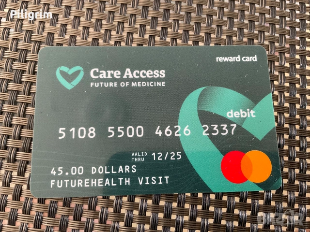 Карта на благотворителен фонд “Care Access”, САЩ.