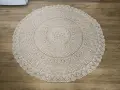 Голяма кръгла покривка на кука (150 см) – Винтидж / Ръчна изработка, снимка 1