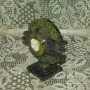 Настолен часовник от естествен камък Серпентинит, снимка 5