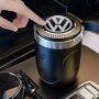 Стилен пепелник за автомобил Volkswagen с LED осветление и капак, снимка 2