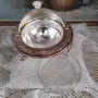 Винтидж английски съд за масло или хайвер, снимка 6