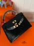 Hermes Kelly Crocodile Leather Handbag 22 cm, снимка 7