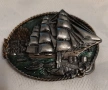 Винтидж американска катарама за колан Bergamot Brass Works 1983 , снимка 2