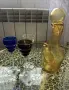 Винтидж стъклен сервиз – гарафа и чаши, снимка 3