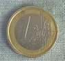🇮🇹 Италия 1 Евро, 2002 г. • Витрувианският човек, снимка 2
