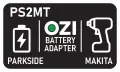 Преходник адаптер батерия Parkside X20V към инструмент Makita OneVan Gisam PS2MT, снимка 3