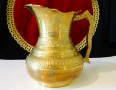 Бронзова кана за вино,орнаменти,позлата. , снимка 7