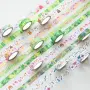 Washi комплект от 10 ролки самозалепващи пролетни ленти с цветя, декоративни маскиращи ленти, снимка 4