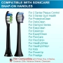Резервни глави за четка Philips Sonicare, 8 избелващи + 8 прецизно почистващи, черни, снимка 6