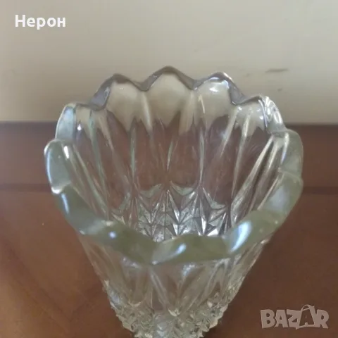 Стъклена ваза цветна, снимка 5 - Вази - 55345812