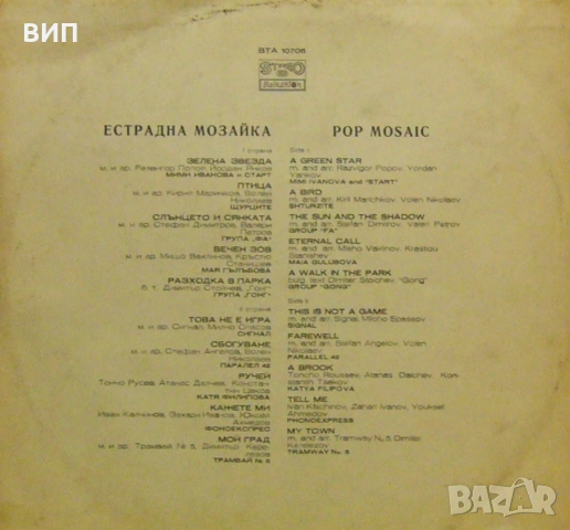 Естрадна мозайка-два албума, снимка 3 - Грамофонни плочи - 55050226