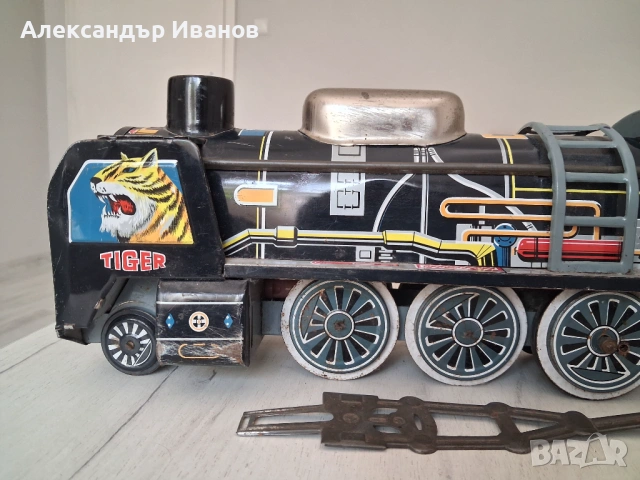 Японска,ламаринена играчка локомотив, снимка 6 - Колекции - 54806678