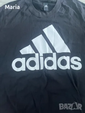 Adidas Essentials Logo тениска черна XL, снимка 2 - Тениски - 55450123