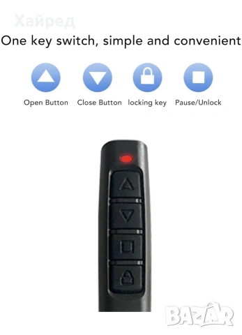 4 бр. Универсални Дистанционни за Гаражна Врата 433MHz, 4 Бутона, Learn Button, снимка 2 - Други - 55152083