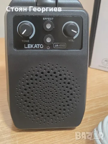LEKATO JA-05G е компактен 5-ватов усилвател за електрическа китара с вградени ефекти. Устройството, снимка 2 - Ресийвъри, усилватели, смесителни пултове - 55606728