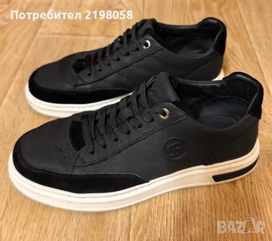 Мъжки спортни обувки от естествена кожа и велур
