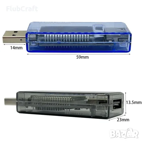 USB тестер DC Цифров Волтметър и Измервател на текущо напрежение, снимка 2 - Друга електроника - 55450290
