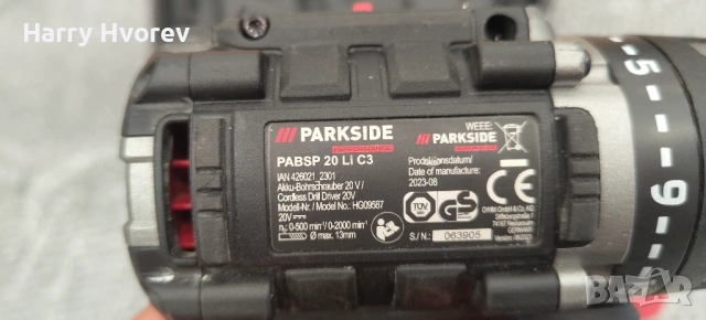 Parkside PABSP 20 Li C3, снимка 2 - Винтоверти - 54367036