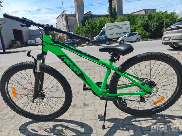 BG Алуминиев велосипед 27.5" NINJA зелен, снимка 2 - Велосипеди - 54864549
