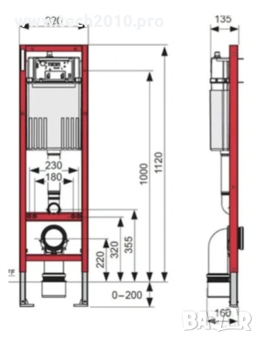 TECEbase тоалетен модул 32см, монтажна височина 1120 mm, снимка 2 - ВИК - 55068393