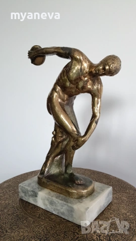 "Дискохвърлячът“ , метална статуетка, копие на известната гръцка скулптура на Мирон. , снимка 5 - Статуетки - 54219935