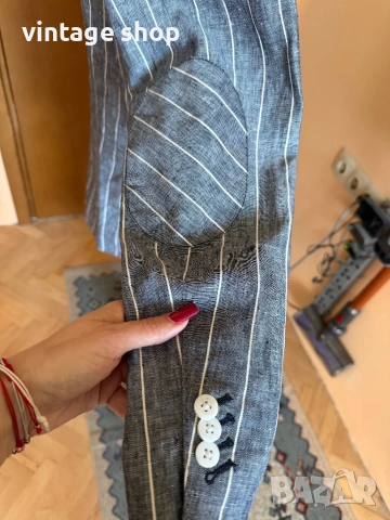 Мъжко  ленено ленено сако British Indigo, снимка 4 - Сака - 54244810