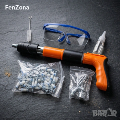 Пистолет за забиване на пирони професионален + 50 броя пирона, снимка 4 - Други инструменти - 54065890