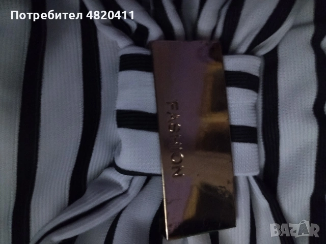 Черно бяла рокля., снимка 2 - Рокли - 54478909
