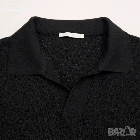ZARA плетена мрежеста мъжка риза с къс ръкав M-L, снимка 2 - Ризи - 54417366