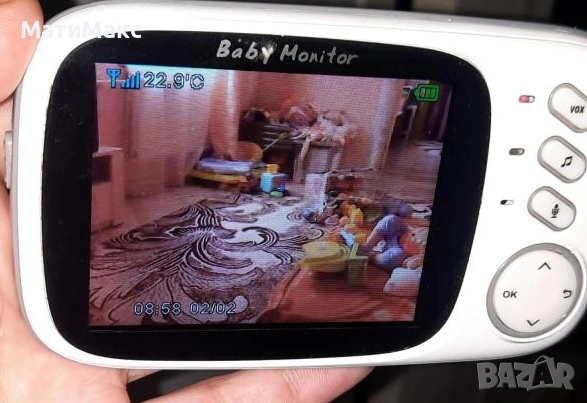 Бебефон с видео Baby Monitor, снимка 3 - Бебефони - 54774509