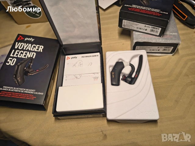HP Poly Voyager Legend 50 - Bluetooth слушалки - Дискретен държач и 4 микрофона с шумопотискане , снимка 3 - Слушалки, hands-free - 54022528