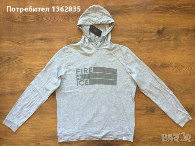 НОВ оригинален сив тънък памучен суичър BOGNER Fire + Ice размер XL / 54 от Германия