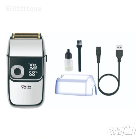 Акумулаторна самобръсначка и тример 2в1 Oliver Voltz , 5W, LCD дисплей, батерия 1400mAh, снимка 3 - Друга електроника - 54878375