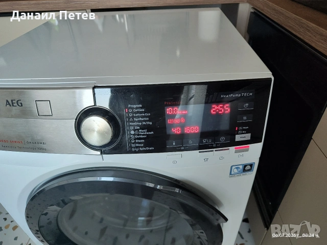 Пералня + сушилня термопомпа AEG L9WBC61B, снимка 6 - Перални - 55168601
