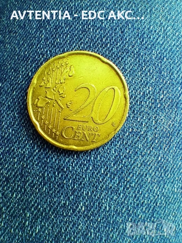 Колекционна монета с грешка, 20 цента Италия 2002, снимка 2 - Нумизматика и бонистика - 54697314