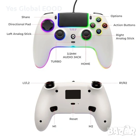 Nitho NOVA RGB контролер за PS5/PC Hall Effect, снимка 2 - Друга електроника - 54607524